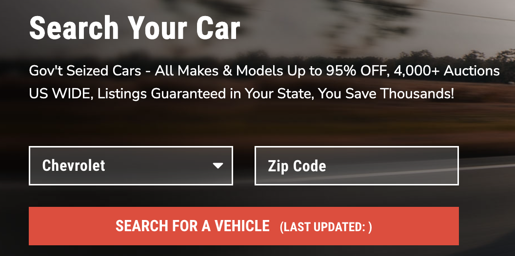 Search Your Car Form